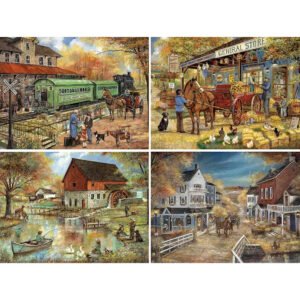 Alternative view of Country Nostalgia: 4-in-1 Multipack Jigsaw Puzzle Set by Ruane Manning