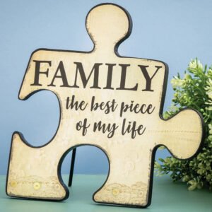 Alternative view of Family Puzzle Piece Plaque