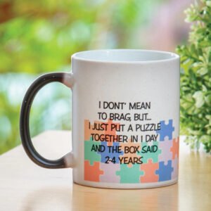 Alternative view of Personalized Puzzlers Color Changing Mug