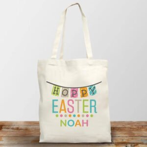 Alternative view of Personalized Hoppy Easter Tote