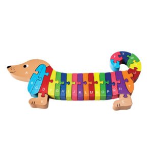 Alternative view of Dachshund ABC-123 Reversible Puzzle