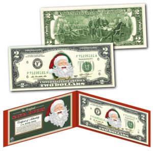 Alternative view of Santa Buck $2 Bill