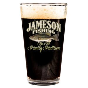 Personalized Fishing Family Tradition Clear Pint Glass