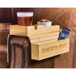Personalized Bamboo Couch Caddy